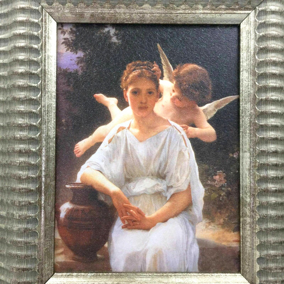 Whisperings of Love Framed Art Repro Print by Adolphe William Bouguereau 1889 - Picture 2 of 6